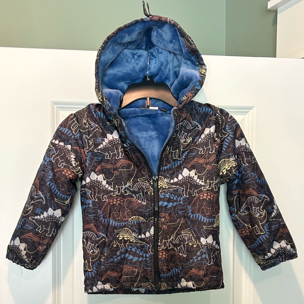 Children's Dino Adventure Jacket - Blue and Black